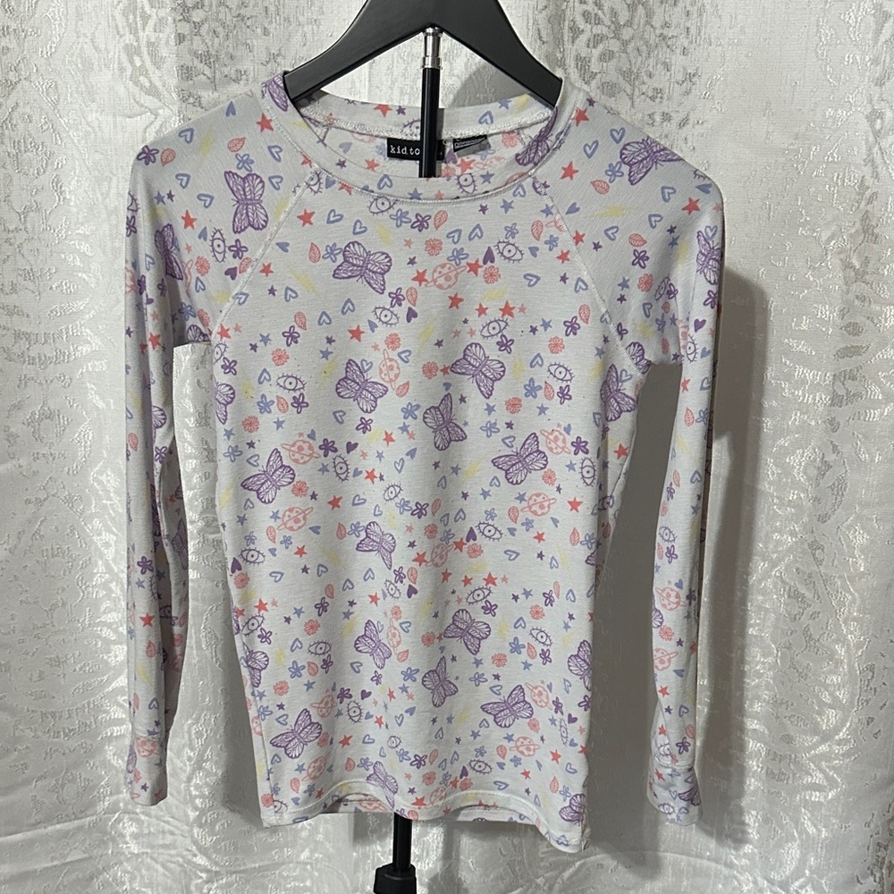 Kidtopia Multicolor Doodle Print Shirt, Sz Large